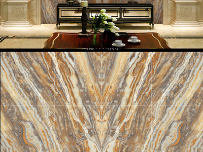 进口高档石材对拼背景墙