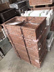 红色精品石材洗衣池欣赏 天然红色石材一体洗衣池图集