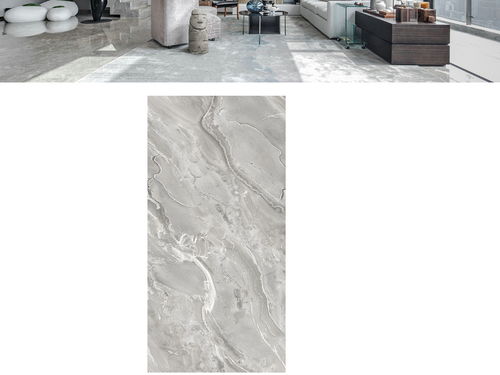 现代轻奢灰复式石材背景墙图片素材 效果图下载