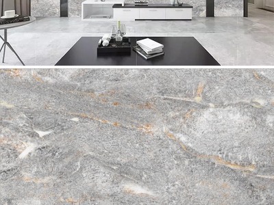 高档石材黑白灰色大理石纹背景墙